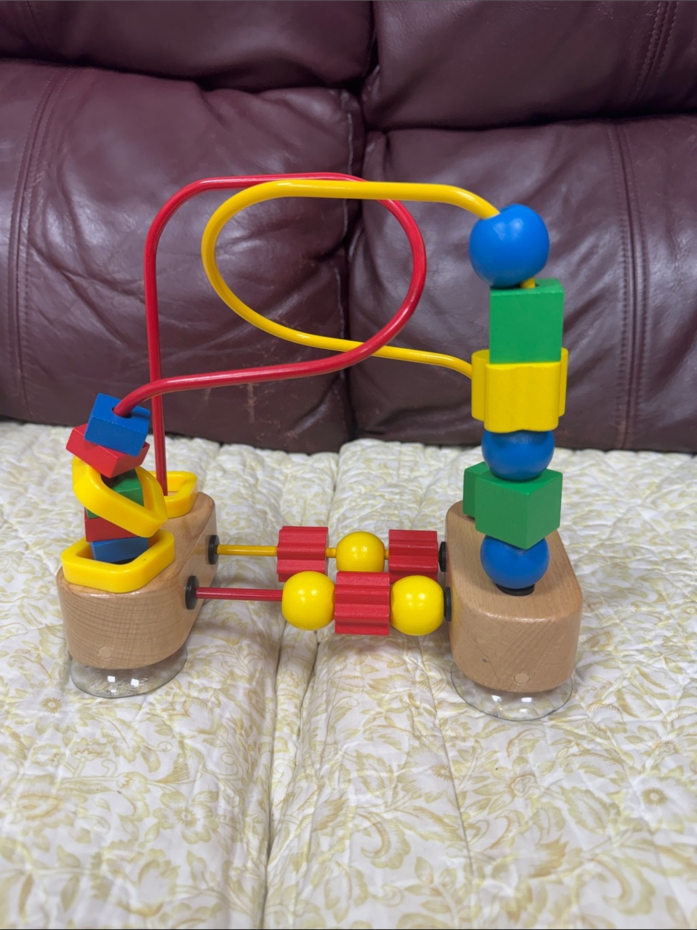 Melissa & Doug Colorful Wooden Bead Maze - Red Yellow Blue Green